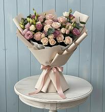 Букет цветов из:  Розы и Лизиантусы в Форносово