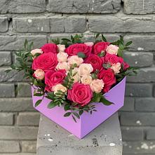 Цветочная композиция из Розы в коробке в Форносово