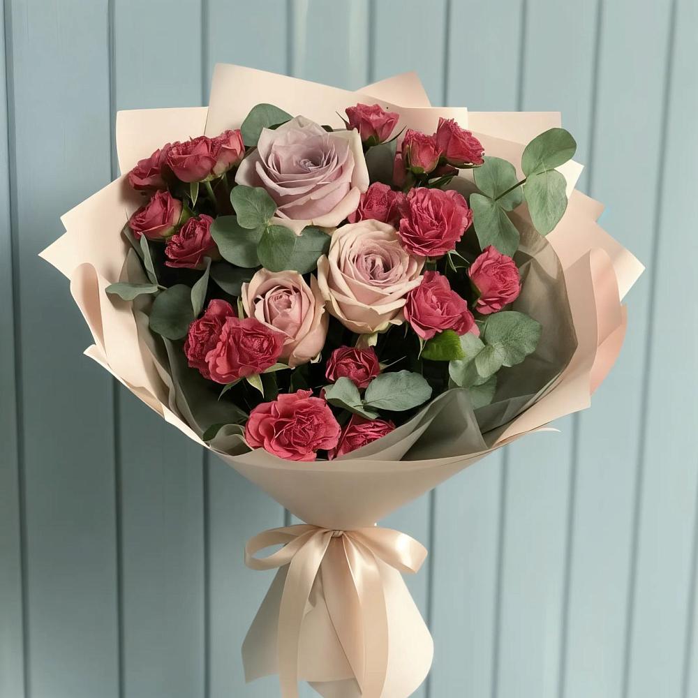 Букет цветов из: Гвоздики и Розы в Форносово