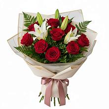 Букет цветов из:  Лилии и Розы #REPLACE_PRED# Форносово