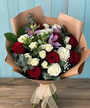 Букет цветов из:  Розы и Альстромерии #REPLACE_PRED# Форносово