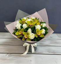 Букет цветов из:  Орхидеи и Розы в Форносово