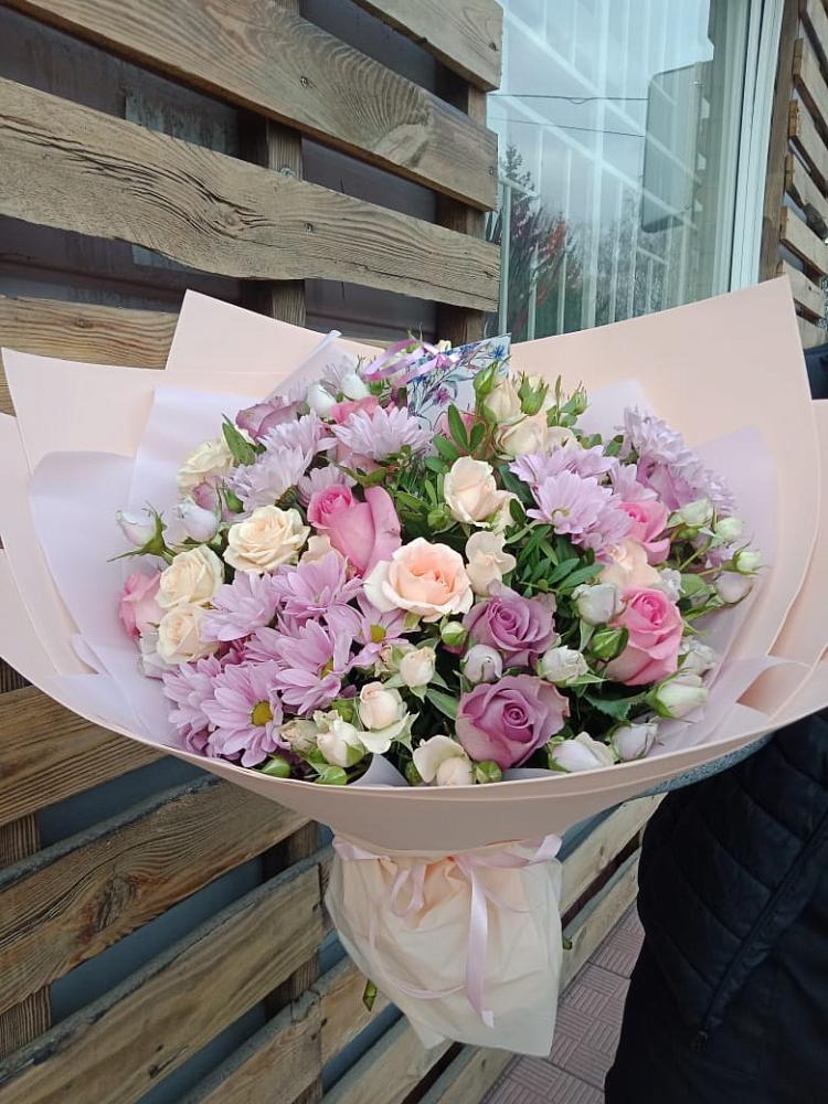 Букет цветов из: Розы и Хризантемы в Форносово