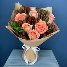 Букет цветов из:  Розы и Альстромерии в Форносово