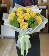 Букет цветов из:  Хризантемы и Розы в Форносово