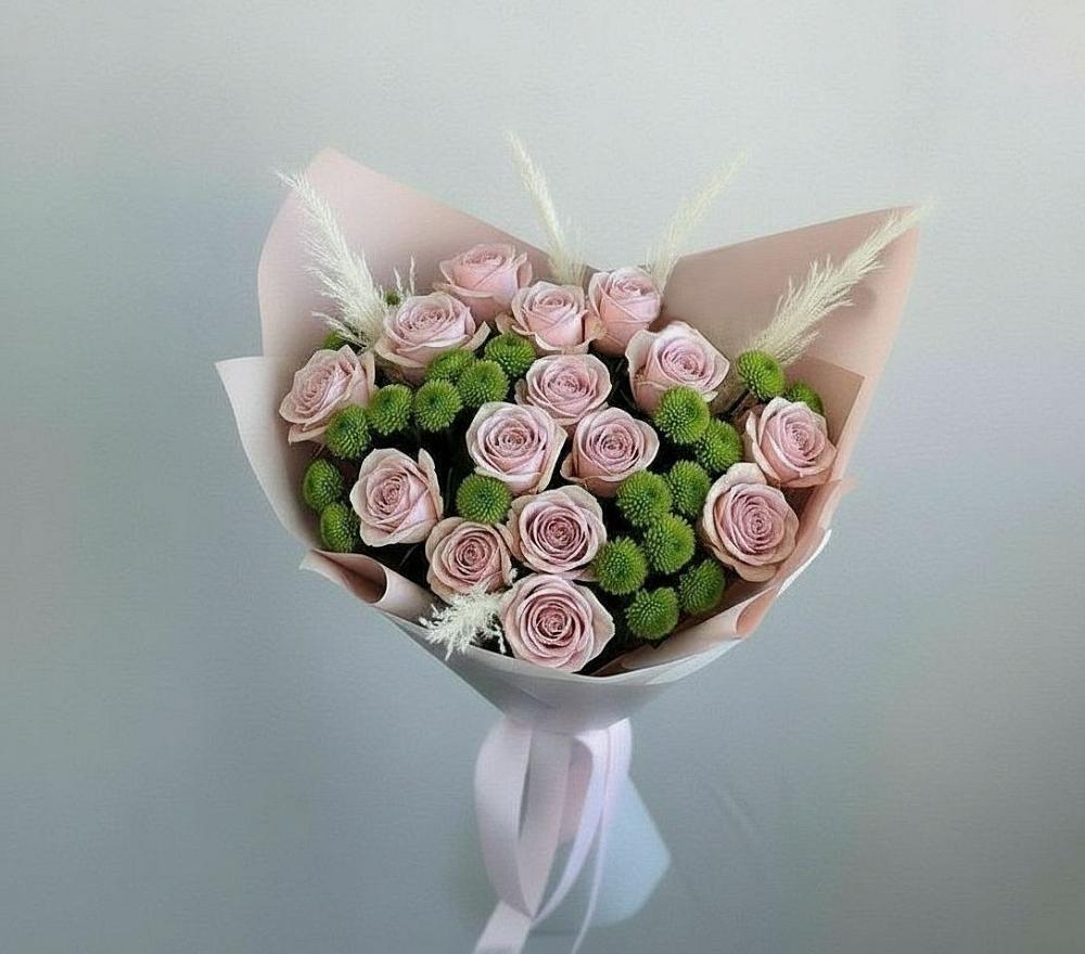 Букет цветов из: Розы и Хризантемы в Форносово