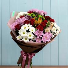 Букет цветов из:  Розы, Хризантемы и Альстромерии в Форносово