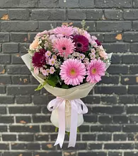 Букет цветов из:  Герберы и Хризантемы в Форносово