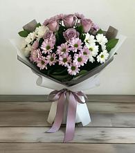 Букет цветов из:  Хризантемы и Розы в Форносово