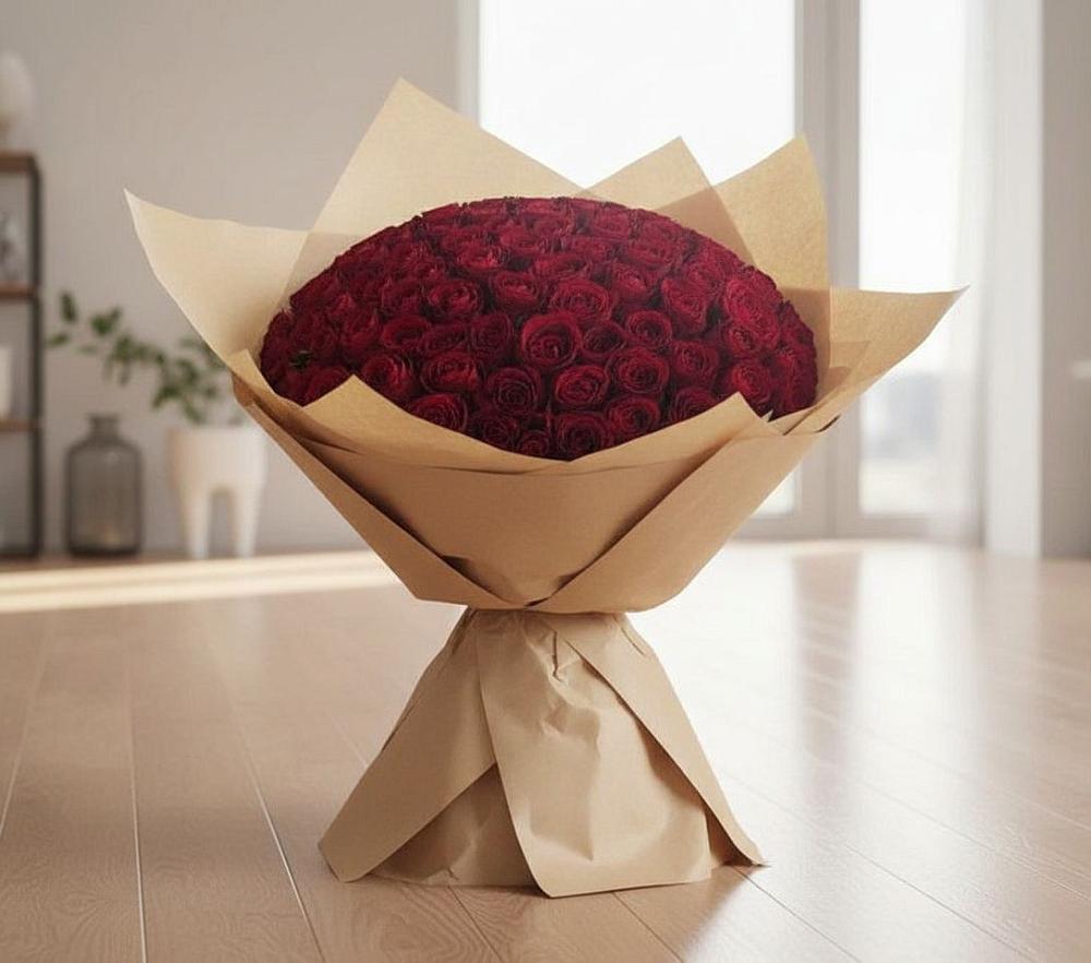 Букет 101 Красная роза в Форносово