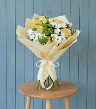 Букет цветов из:  Хризантемы и Розы в Форносово