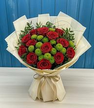 Букет цветов из:  Розы и Хризантемы в Форносово