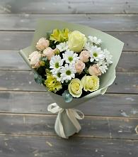 Букет цветов из:  Альстромерии, Розы и Хризантемы в Форносово