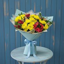 Букет цветов из:  Альстромерии и Хризантемы #REPLACE_PRED# Форносово