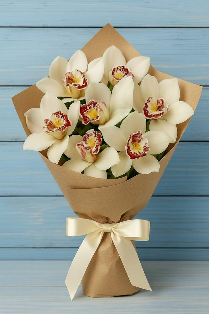 Букет цветов из: Орхидеи и Розы в Форносово